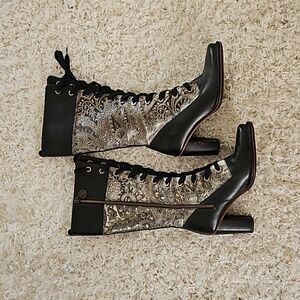 TIMBERLAND Guildtin Rare Lace Up Tall Black Boot Size 9